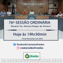 76ª Sessão Ordinária - 18 de Novembro 