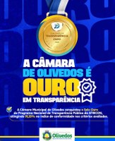 A CÂMARA DE OLIVEDOS É OURO EM TRANSPARÊNCIA!