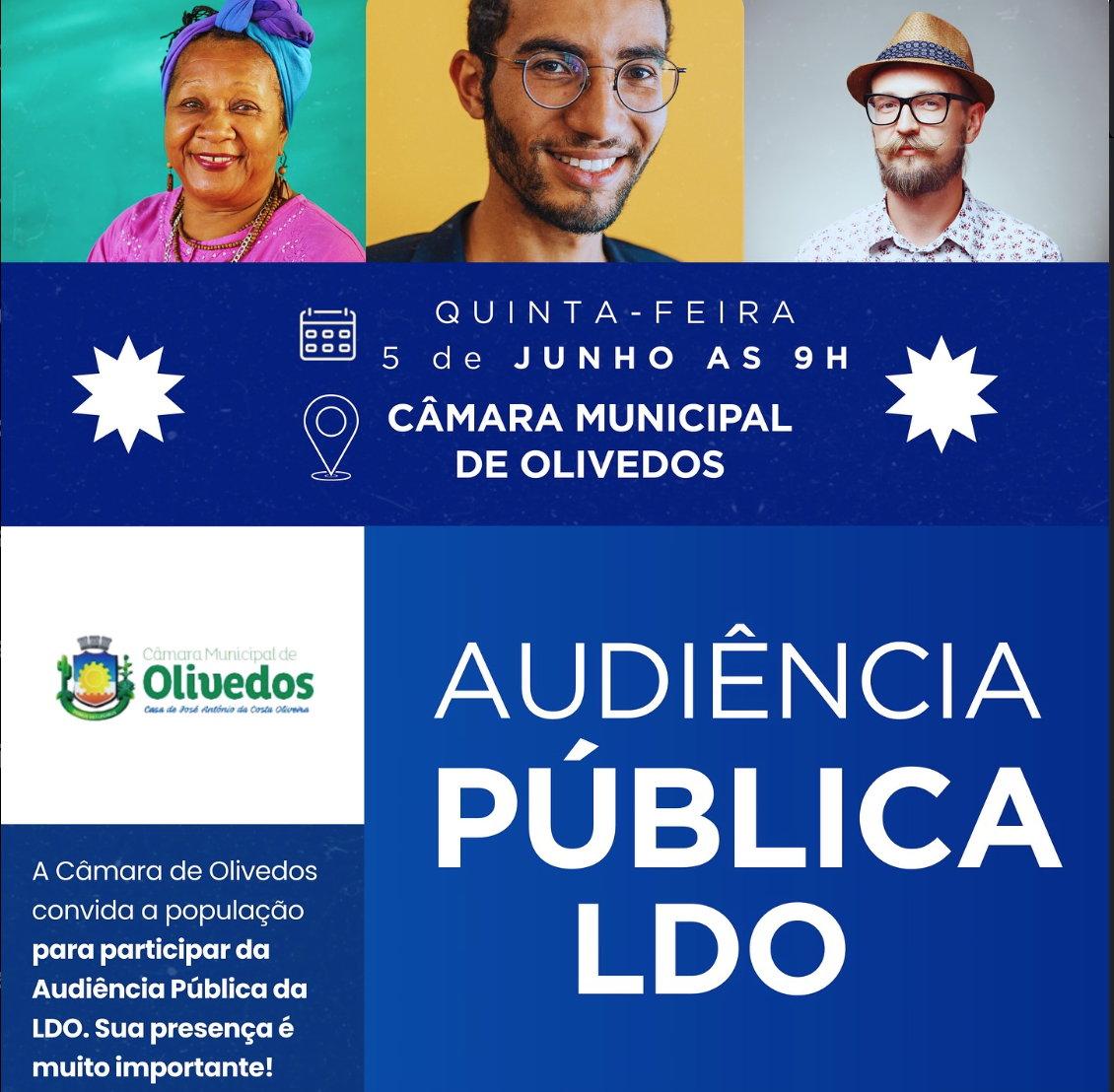 Convite todos para uma audiência pública